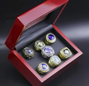LOS ANGELES DODGERS ALL 7 WORLD SERIES RING SET Size 11 New - Picture 1 of 4