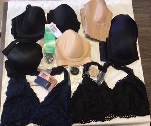 LOT of Bras Various Sizes Brands Styles Victoria Secret Maurices Black Halter - Picture 1 of 14