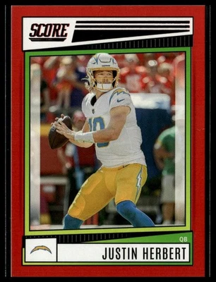2022 Score #136 Justin Herbert Red - Image 1 of 2