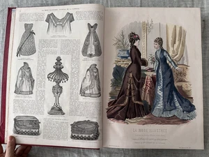 La mode illustree - annata completa 1877 - 52 stampe a colori - moda /atelier - Foto 1 di 24