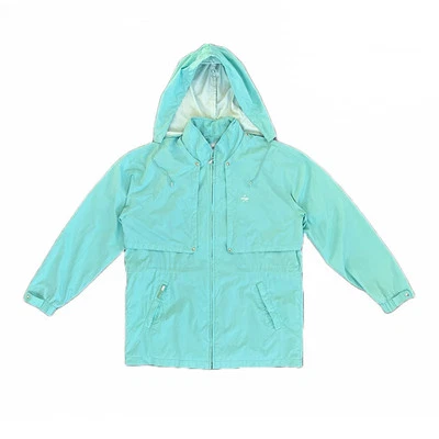 Jaqueta corta-vento feminina Ping golfe zíper completo colete removível capuz escondido tamanho M - Imagem 1 de 4