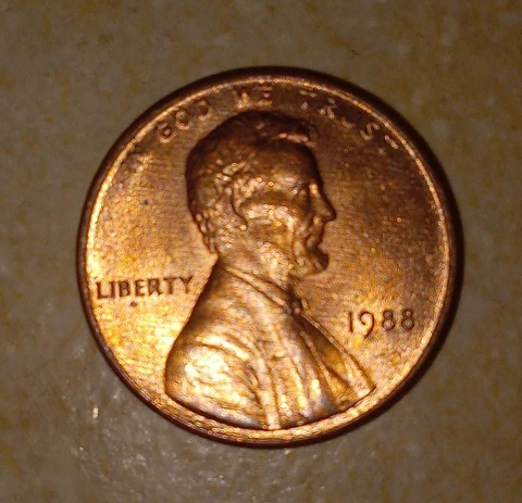 1988 lincoln penny no mint mark Cover