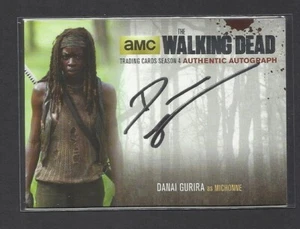 DG2 THE WALKING DEAD SEASON 4 SILVER AUTOGRAPH CARD DANAI GURIRA MICHONNE SAMURA - Picture 1 of 2