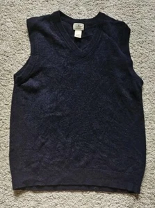 L.L. Chaleco Suéter Bean Azul Marino 100% Lana de Cordero Sin Mangas Para Hombre Talla Grande Alto - Imagen 1 de 5