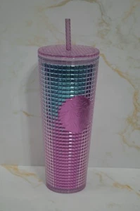 Starbucks Lavender Gradient GRID Tumbler IRIDESCENT COLD CUP 24oz Venti - Picture 1 of 4