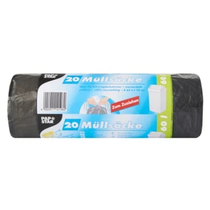 Papstar Sacco Spazzatra 60l Grigio - Bild 1 von 1