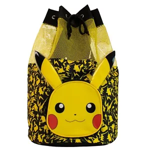 Pikachu Backpack Kids Boys School Swimming Bag Rucksack Drawstring Pokemon - Picture 1 of 5
