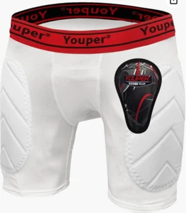 Boys Padded Sliding Shorts with Soft Protective Athletic Cup for Baseball S / M - Picture 1 of 11