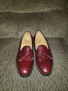 Johnston & Murphy Aristocraft braune elegante Leder-Loafer mit Quaste Größe 9 A/3A - Bild 1 von 10