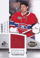 17-18 SP Game Used Carey Price Jersey All-Star Skills Canadiens 2017
