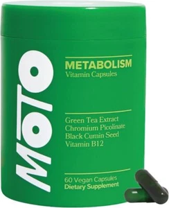 O Positiv Moto Women's Metabolism Support - Energy, Curb Cravings, 60 Vegan Caps - Picture 1 of 4