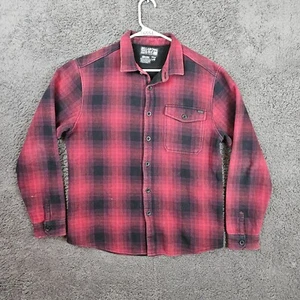 Billabong Adventure Division Fleece Flannel Shirt Plaid Men's Large - Picture 1 of 8