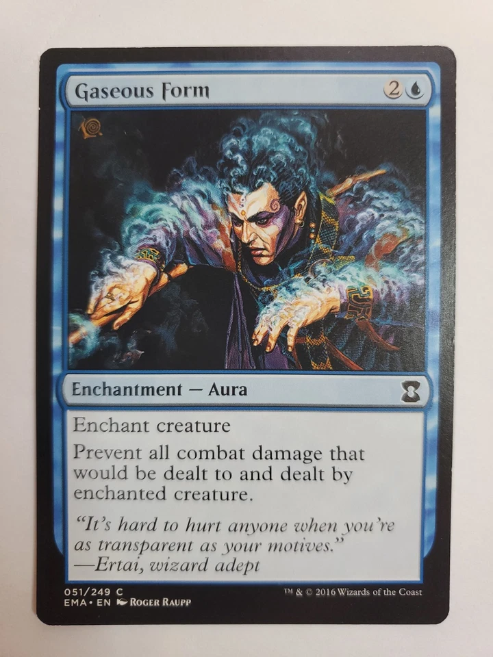 MTG Magic The Gathering Card Gaseous FormEnchantment Aura Blue Eternal Masters  - Image 1 of 2