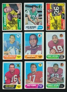 1968 Topps Football -Lot (39) w/ HOF, Stars (Dawson, Maynard) *MARKED/back* - Picture 1 of 10
