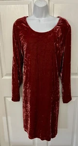 J Jill Dress M Pink Velvet Long Sleeves A Line Tunic Completely Lined - Picture 1 of 6