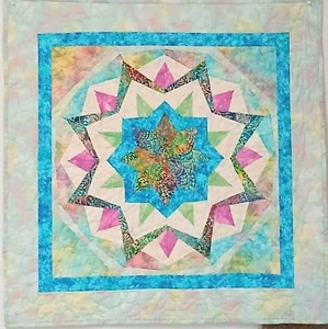 Quilt Handarbeit Stern Wandbehang 36"x36" - Bild 1 von 10
