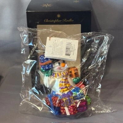 Caja de adornos navideños de vidrio Christopher Radko de colección grandes regalos en abundancia SELLADA Foto 1 de 4