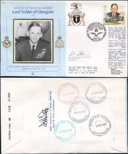 CDM8a COMANDANTES DE LA RAF Lord Tedder of Glenguin Firmado GP Capitán K B Latton (O) - Imagen 1 de 1