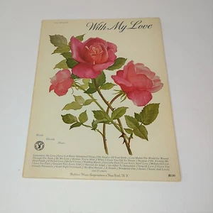 "With My Love" All Organ Sheet Music Song Book Words Chords Music Vintage 1968 - Picture 1 of 9