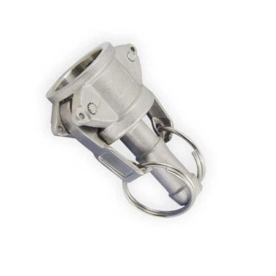 (Se envía rápido) 3/4" Aluminio Tipo C | Acoplador hembra Camlock x vástago de barra de manguera Foto 1 de 2