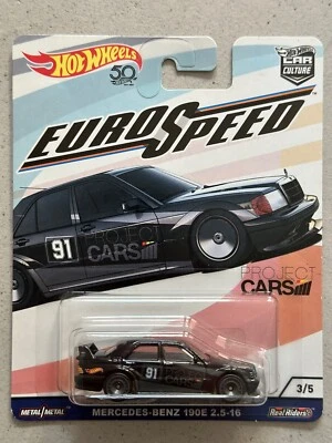 2017 Hot Wheels Euro Speed MERCEDES BENZ 190E 2.5-16 Car Culture Real Riders - Image 1 of 3
