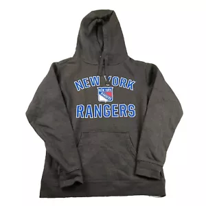 New York Rangers Hoodie Mens Small Gray Long Sleeve NHL Hockey Hooded Sweatshirt - Picture 1 of 9