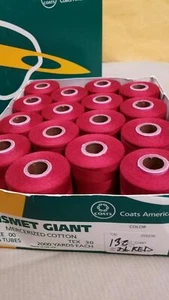 ONE SPOOL "Coats American - KISMET GIANT" USA COTTON THREAD SEWING/T30/00/2-Cord - Picture 1 of 24