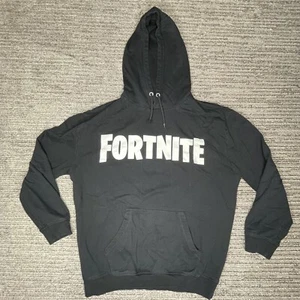 Fortnite Size M Boys Youth Hoodie Pullover Long Sleeve Logo Black - Picture 1 of 5