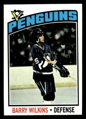 1976 TOPPS BARRY WILKINS 102 NRMT HOCKEY PITTSBURGH PENGUINS - Image 1 of 2