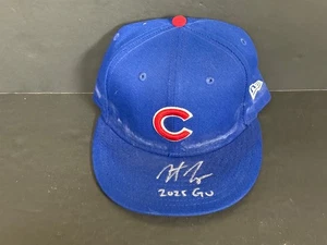 Jonathon Long Cubs Auto Signed 2025 Game Used Hat Beckett Witness Hologram - Picture 1 of 2