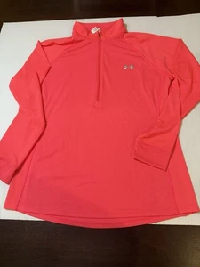 Under Armour Team Tech Mujer Manga Larga Media Cremallera Talla: XL Coral/Rosa - Imagen 1 de 7