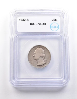 1932-S Washington Quarter VG10 ICG *5079 - Image 1 of 3