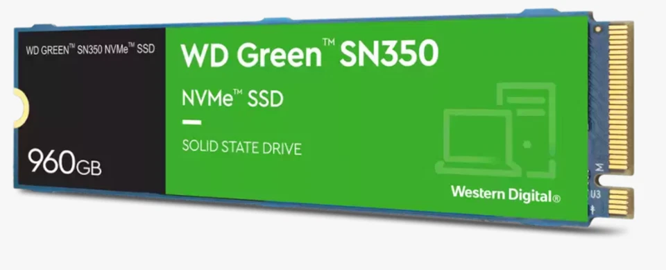 WD Green SN350 960GB NVMe M.2 2280 Internal SSD (WDS960G2G0C) - Image 1 of 2