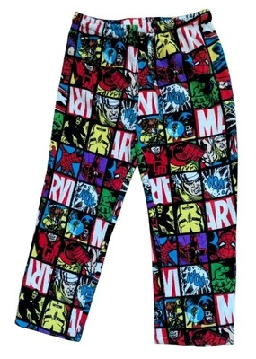 Marvel Comics Superhero Sleep Lounge Pajama Pants Men XL Vtg Y2k Fleece  Foto 1 de 4