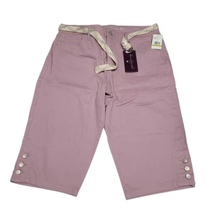 Gloria Vanderbilt Mujer Púrpura Rosdale Mila Cinturón Skimmer Capris Talla 14 - Imagen 1 de 6