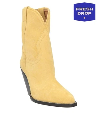 RRP€758 ISABEL MARANT Leather Ankle Cowboy Boots US11 UK8 EU41 Made in Italy - Image 1 of 4