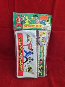 1994 Mighty Morphin Power Rangers Study Kit Vintage Radierer Lineal Stiftspitzer - Bild 1 von 2