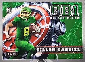 Dillon Gabriel 15/15 2024 Wild Card QB1 Rookie RC Rojo Verde Lámina Marrones SSP - Imagen 1 de 2