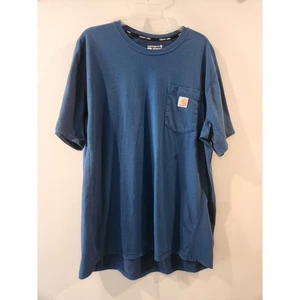Carhartt Force Shirt Mens XL Blue Relaxed Fit Pocket Tee Workwear Performance - Picture 1 of 8