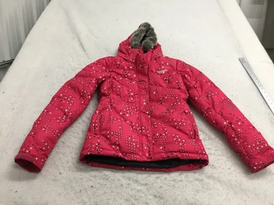 Abrigo de Invierno Rossignol Adolescentes Niñas 14 L Grande Rosa Geométrico Con Capucha Bolsillos con Cremallera Foto 1 de 4