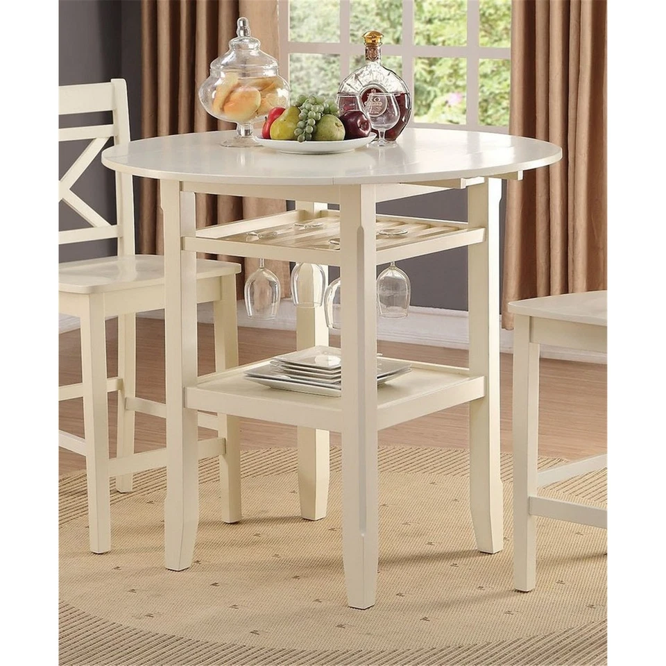 Mesa de altura de mostrador ACME Tartys, crema crema de transición Foto 1 de 2