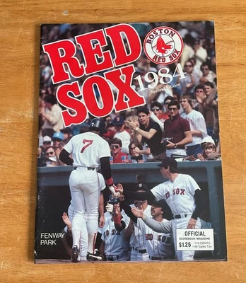 Boston Red Sox 1984 MLB Baseball Fenway Park Scorebook Program Magazine 2nd Ed - Image 1 of 2