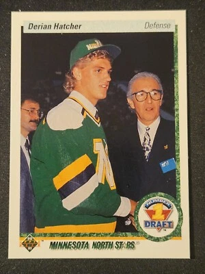 90-91 Upper Deck Derian Hatcher Rookie 🚨🚨🚨 Minnesota North Stars  - Image 1 of 2