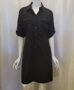 Murphy & Hartelius dress womens black 14 wool shirt button airline uniform - Picture 1 of 15