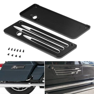 2x Hard Bag Billet Saddlebag Latch Covers for Harley Touring Street Glide 93-13 - Picture 1 of 12