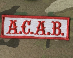 OUTLAW BIKER GANG HOG RIDER 1%er BIKER MALTESE iron-on A.C.@ B. PATCH (red) - Picture 1 of 11