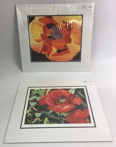 2 x Contemporary Art Prints by Anne Cook-Poppies / Flowers-Red & Orange-Lot 1 - Picture 1 of 16