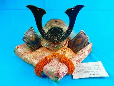 Casco samurai japonés vintage antiguo Japón sombrero decoración del hogar Foto 1 de 4
