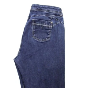 M&S Peruna Slim Leg Stretch Womens Blue Jeans Size: 33X30 11" Front Rise - Picture 1 of 12