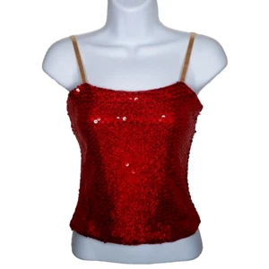 Anything Goes Camisole TOP NUR ROT Kind 6x7 Pailletten Perlen neues Tanzkostüm - Bild 1 von 7